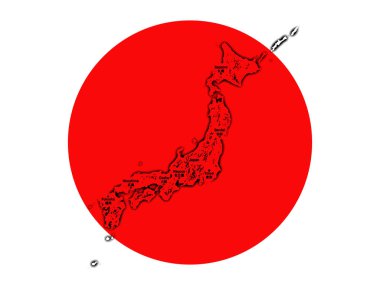 Japonya Bayrak Haritası