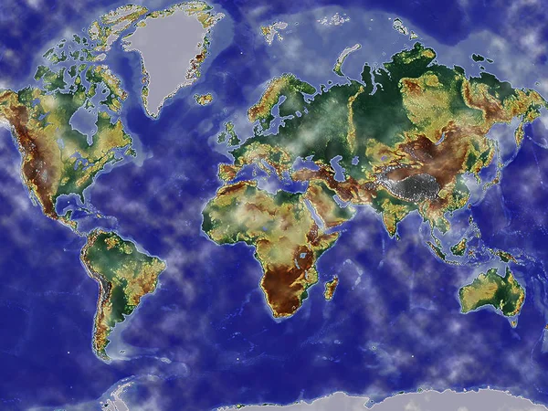Mapa Colorido Mundo — Fotografia de Stock