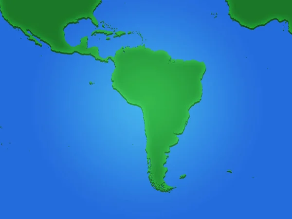 Simple Coloured Map of South America