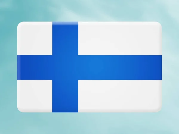 Finlandiya Bayrağı Basit Stok Resminin Üzerinde — Stok fotoğraf