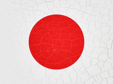 Japonya Bayrağı Basit Stok Resminin Üzerinde