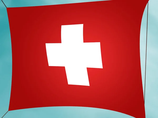 Switzerland Flag Simple Stock Image — 스톡 사진