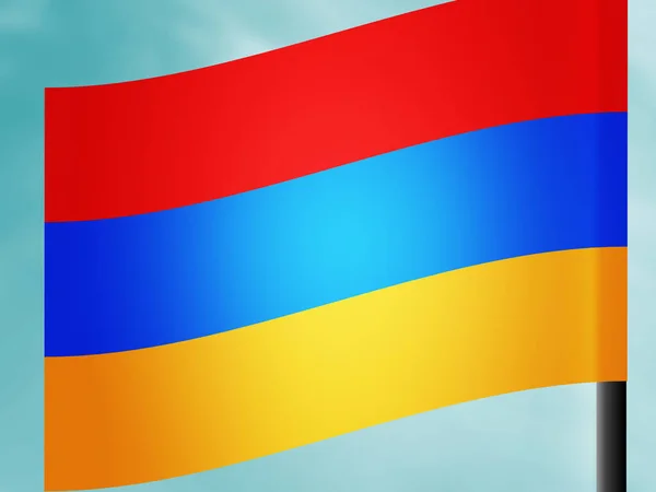 シンプルなストック画像の上にルーマニア国旗 — ストック写真