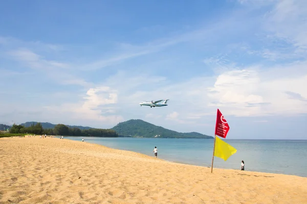Phuket Thailand April 2018 Flugzeug Landung Auf Phuket — Stockfoto