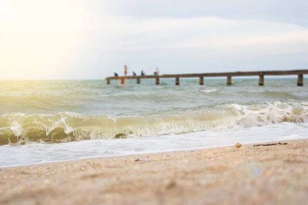 Vista Mare Dalla Spiaggia Tropicale — Foto Stock