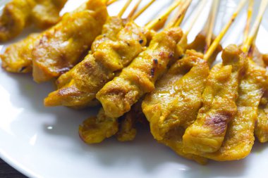 Otlar, soslu domuz eti kızartma Tayland Gıda