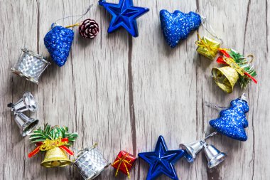 Tahta süslemeli Noel arkaplanı