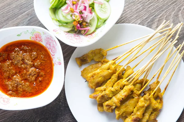 Geroosterd Varkensvlees Met Kruiden Thais Eten — Stockfoto