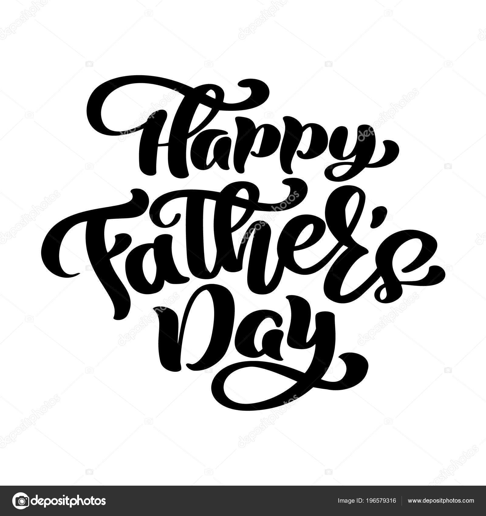 Download Happy fathers day phrase Hand drawn lettering fathers ...