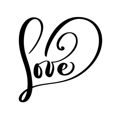 Tebrik kartı tasarımı ile şık metin mutlu sevgililer günü kutlaması için seviyorum. yazı alıntı. Vektör vintage metin, ifade yazı. Beyaz arka plan üzerinde izole.