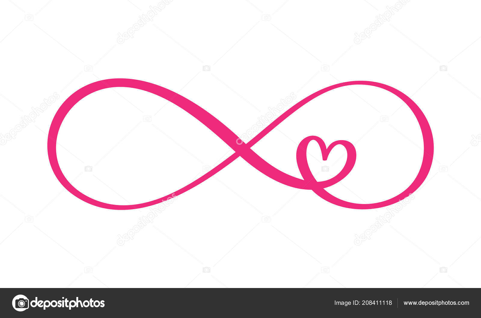 Love Word In The Sign Of Infinity Sign On Postcard To Valentine S Day Love Word In The Sign Of Infinity Sign On Postcard To Valentine S Day