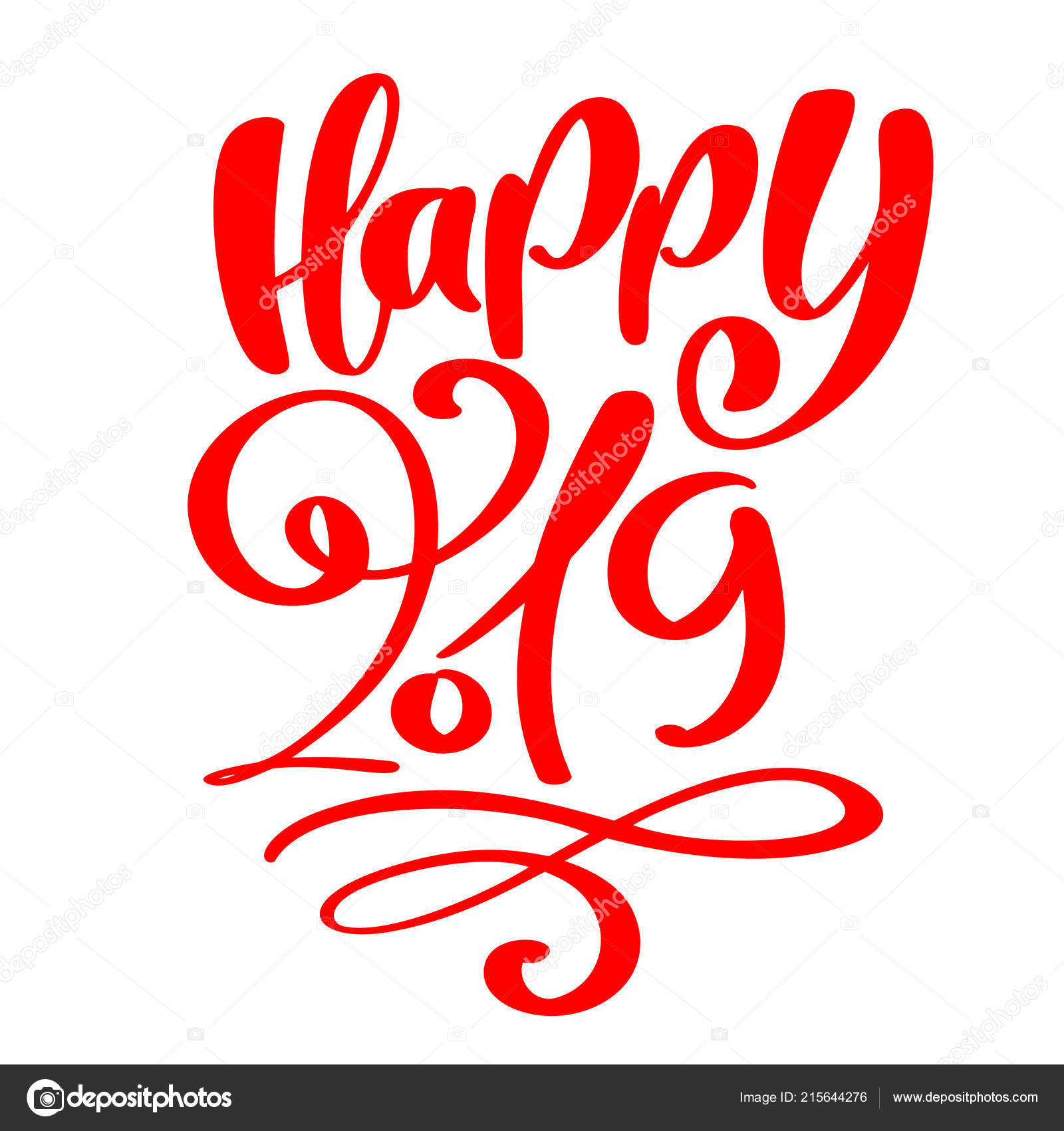 Happy 2019 >> Greeting Card Design Template With Calligraphy Happy 2019 Text New Happy 2019 >> Greeting Card Design Template With Calligraphy Happy 2019 Text New