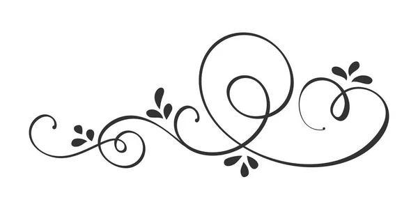 Векторні ручні намальовані каліграфічні елементи дизайну весни. Квітковий декор світлого стилю для веб, весілля та друку. Ізольовані на білому тлі Каліграфія та ілюстрація для малювання — стоковий вектор