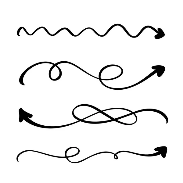 Abstrakta vektorpilar inställd. Doodle handgjorda markör stil. Isolerade skiss illustration för anteckning, affärsplan, grafisk presentation — Stock vektor