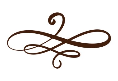 Vektör vintage zarif bölücü ve ayırıcı satır, Dekoratif süsleme girdap. Çiçek line telkari tasarım öğesi. Güzelleşmek için daveti veya menü sayfası illüstrasyon kıvırmak öğesi.