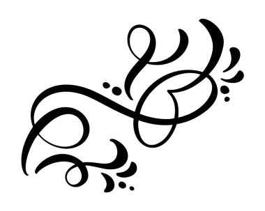 Floral çizgileri tasarım öğeleri Telkari. Vektör vintage satır zarif bölücüler ve ayırıcılar, swirls ve köşeleri dekoratif süsler. Güzelleşmek için daveti veya menü sayfası illüstrasyon kıvırmak öğeleri