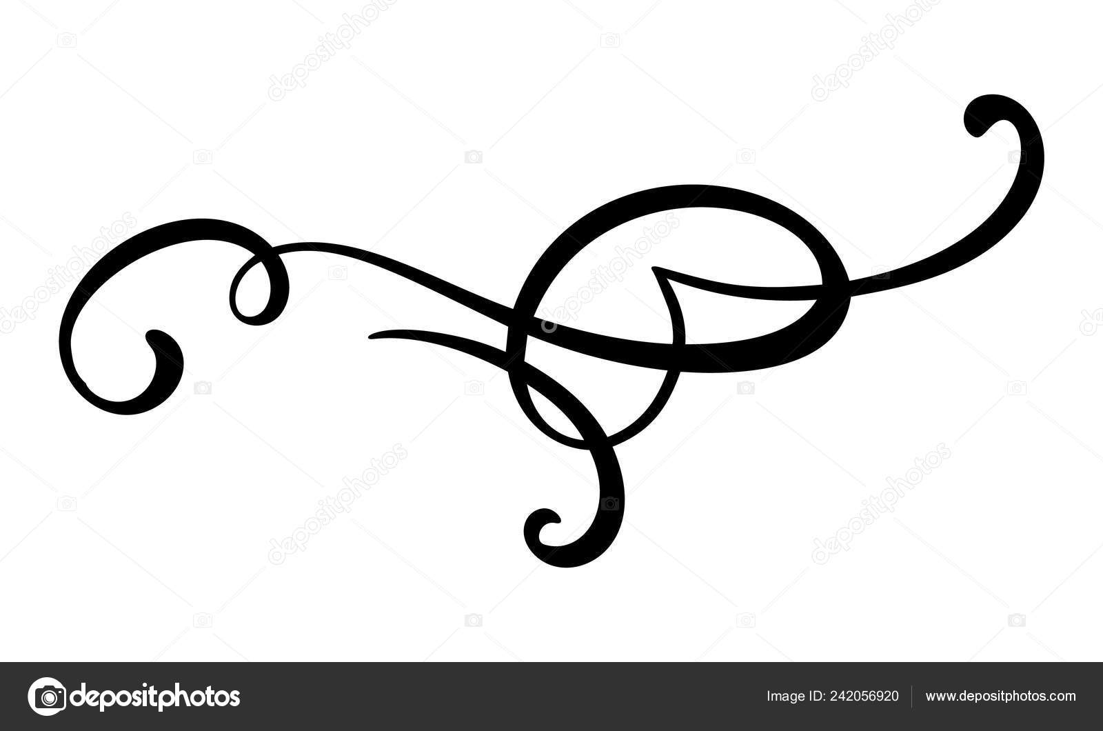 Vector Vintage Elegant Divider Or Separator Swirl Or Corner
