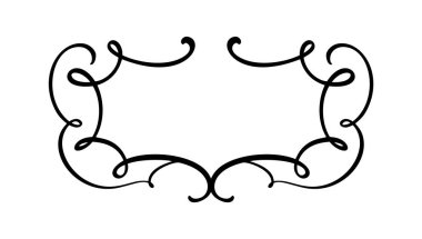 Vintage vektör hat çerçeve güzelleşmek. Girdap illüstrasyon metin, tebrik kartı, düğün davetiyesi, kitap için. Elle çizilmiş şirin izole kenarlık