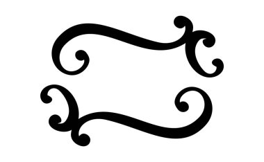 Vintage vektör çerçeve güzelleşmek. Girdap illüstrasyon metin, tebrik kartı, düğün davetiyesi, kitap için. Elle çizilmiş şirin izole kenarlık