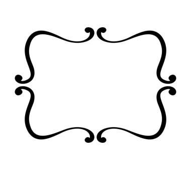 Vintage vektör çerçeve güzelleşmek. Girdap illüstrasyon metin, tebrik kartı, düğün davetiyesi, kitap için. Elle çizilmiş şirin izole kenarlık