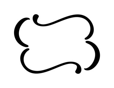 Vintage vektör çerçeve güzelleşmek. Girdap illüstrasyon metin, tebrik kartı, düğün davetiyesi, kitap için. Elle çizilmiş şirin izole kenarlık