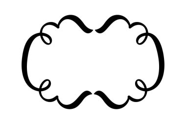 Vintage vektör çerçeve güzelleşmek. Girdap illüstrasyon metin, tebrik kartı, düğün davetiyesi, kitap için. Elle çizilmiş şirin izole kenarlık