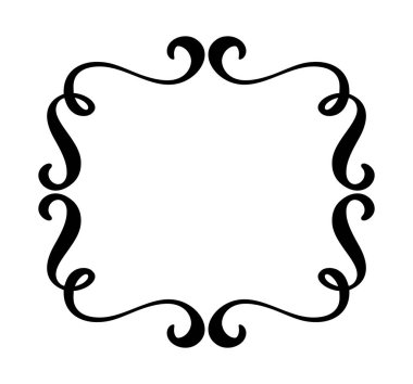 Vintage vektör çerçeve güzelleşmek. Girdap illüstrasyon metin, tebrik kartı, düğün davetiyesi, kitap için. Elle çizilmiş şirin izole kenarlık.