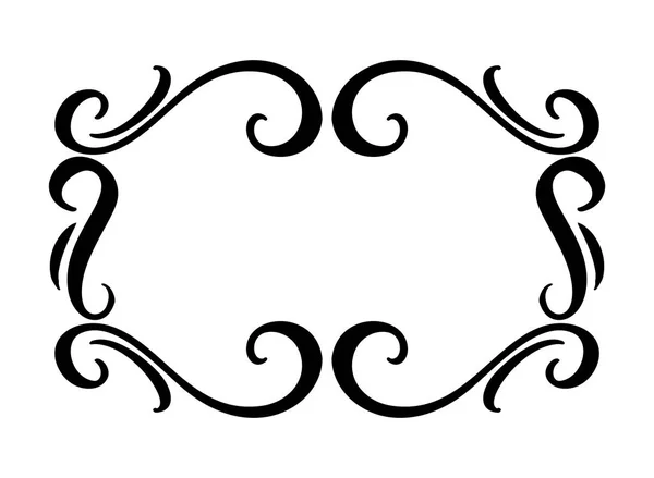 Vintage vector frame floreren. Swirl illustratie voor tekst, wenskaart, uitnodiging bruiloft, boek. Hand getekende schattig geïsoleerde grens — Stockvector