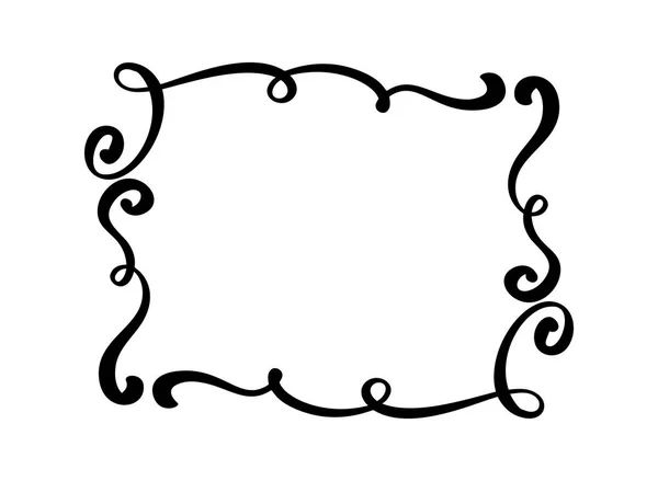 Vintage vector frame floreren. Swirl illustratie voor tekst, wenskaart, uitnodiging bruiloft, boek. Hand getekende schattig geïsoleerde grens — Stockvector