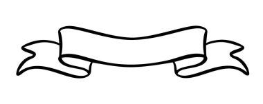 Vektör çizim vintage şerit öğesi metin için yer ile. Elle çizilmiş kroki doodle beyaz arka plan üzerinde izole banner tasarımı