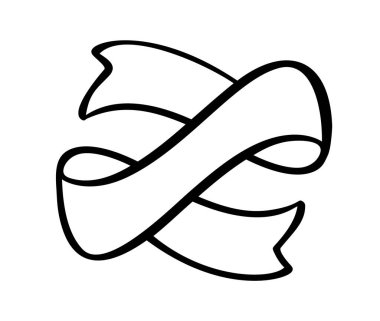 Eski vektör çizim vintage şerit öğesi metin için yer ile. Elle çizilmiş kroki doodle beyaz arka plan üzerinde izole banner tasarımı