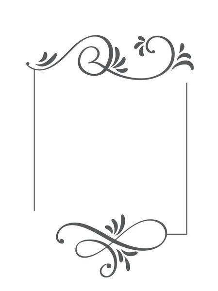 Caligrafia decorativa mão desenhada moldura vetor vintage e bordas. Ilustração do projeto para o livro, cartão de saudação, casamento, impressão —  Vetores de Stock