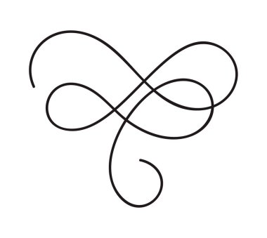 Elle çizilmiş monoline hat İskandinav halk vektör bölücü güzelleşmek. Tasarım öğesi için düğün ve Sevgililer günü, doğum günü tebrik kartı