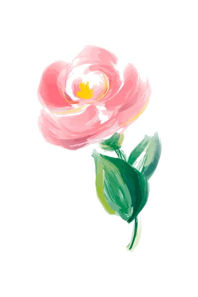 Śliczne wiosna akwarela Kwiat Róża Vector. Artystyczny obiekt na Bukiet ślubny — Wektor stockowy