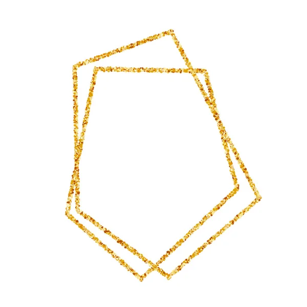Geometrische gouden frame voor bruiloft of verjaardag uitnodiging achtergrond. Vector moderne ontwerpsjabloon voor brochure, poster of greetina kaart. Art Deco — Stockvector