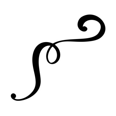 Vintage kaligrafi İskandinav gelişmeye vektör köşesi. Düğün için tasarım çerçeve elemanı, Sevgililer Günü, doğum günü tebrik kartı