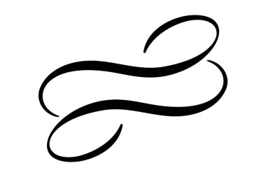 Infinity kaligrafi vektör illüstrasyon sembolü. Sonsuz sınırsız amblem. Siyah mobius şerit siluet. Modern fırça darbesi. Döngüsü sonsuz yaşam kavramı. Kart ve logo için grafik tasarım öğesi