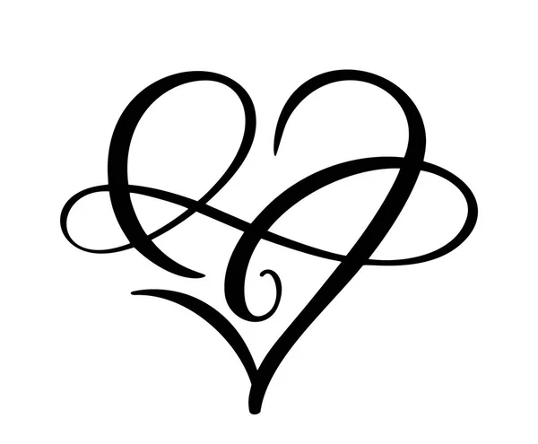 Heart kärlek logga Forever logo. Infinity romantisk symbol länkade, gå, passion och bröllop. Mall för t-shirt, kort, affisch. Design platt del av alla hjärtans dag. Vektor illustration — Stock vektor