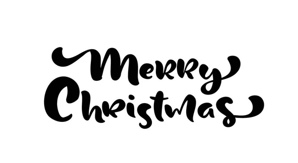 Wesołych Świąt ręcznie rysowane tekst napisu. Ilustracja wektorowa kaligrafia Xmas na białym tle. Izolowany element kaligraficzny na baner, pocztówka, plakat z życzeniami — Wektor stockowy