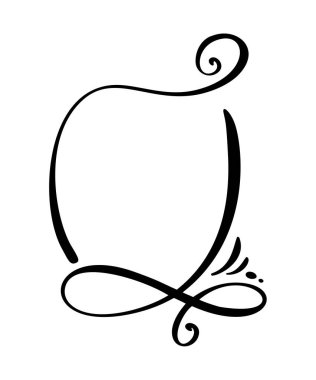 Kaligrafi karikatür alıntı konuşma balonu simgesi. El ile çizilen metin çerçevesi veya kutu şablonu. Vektör Illustration. Düşünce balonu. Atıf için yer veya Cite, fikir için balon, forum için, sohbet, yorum