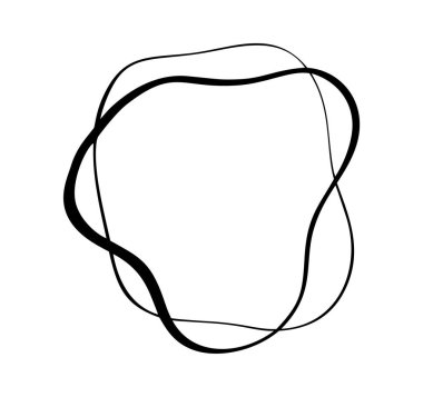 Kabarcık vektör illüstrasyon soyut şekil. reklam metni için siyah çizgi yaratıcı çerçeve. modern grafik tasarım kartvizit, davetiye, hediye kartları, el ilanları ve Broşürler