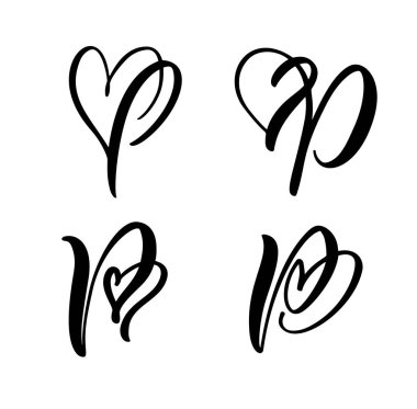 P Calligraphy Font Style Free Vector Eps Cdr Ai Svg Vector Illustration Graphic Art