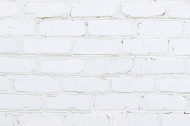 Metin için yer ile modern beyaz tuğla duvar dokusu arka plan. Açık gri tonalitede görüntü