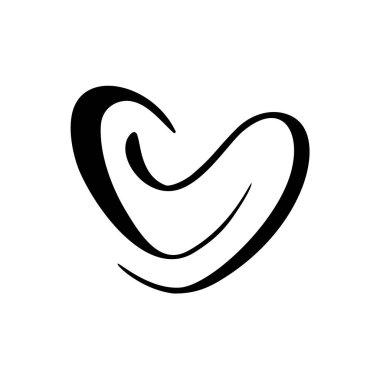 Vektör kalp işareti. Beyaz arka planda simge. İllüstrasyon romantik sembolü bağlı, aşk, tutku ve düğün. Tişört, kart, poster için şablon. Sevgiliye gün tasarım düz eleman