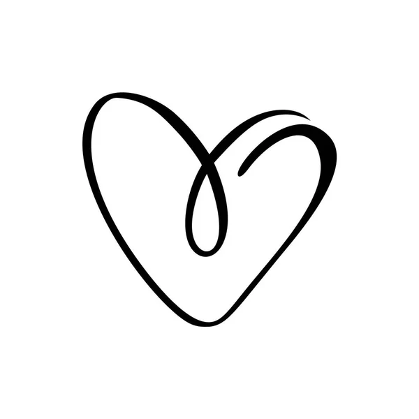 Знак векторного сердца. Икона на белом фоне. Иллюстрация романтический символ связаны, любовь, страсть и свадьба. Шаблон для футболки, открытки, плаката. Дизайн плоского элемента Валентинова дня — стоковый вектор