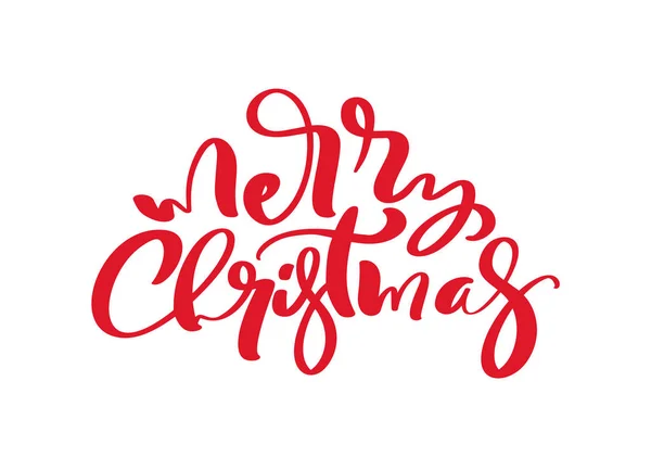 Κόκκινο καλά χριστουγεννιάτικο διάνυσμα καλλιγραφικό κείμενο. Πρότυπο κάρτας σχεδίασης γραμμάτων. Δημιουργική τυπογραφία για την αφίσα δώρου διακοπών. Καλλιγραφία στυλ γραμματοσειράς banner — Διανυσματικό Αρχείο