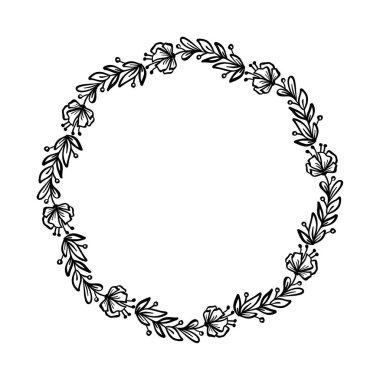 Yuvarlak kaligrafik vektör düğün çerçeve çelengi ve metin için yer var. Tasarım için izole edilmiş bağbozumu unsuru. Bayramlar için mükemmel, Şükran Günü, Sevgililer Günü, tebrik kartı