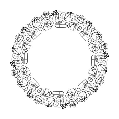 Yuvarlak kaligrafik vektör düğün çerçeve çelengi ve metin için yer var. Tasarım için izole edilmiş bağbozumu unsuru. Bayramlar için mükemmel, Şükran Günü, Sevgililer Günü, tebrik kartı