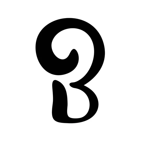 Logotipo na forma da letra B, abstrato estilizado logotipo do negócio ideia, ilustração vetorial —  Vetores de Stock
