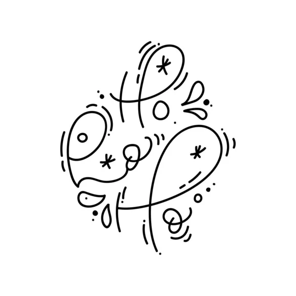 Χο χο χο χο Χριστουγεννιάτικο καλλιγραφικό χέρι γραμμένο κείμενο μονόλινος. Χριστουγεννιάτικα γράμματα για ευχετήριες κάρτες, αφίσα, σύγχρονη χειμερινή σεζόν καρτ ποστάλ, φυλλάδιο, σχέδιο τέχνης τοίχου — Διανυσματικό Αρχείο